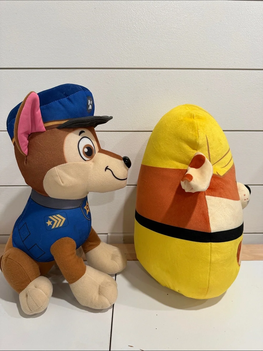 Paw Patrol Plush Chase & Rubble Set - Blue, Yellow, Brown